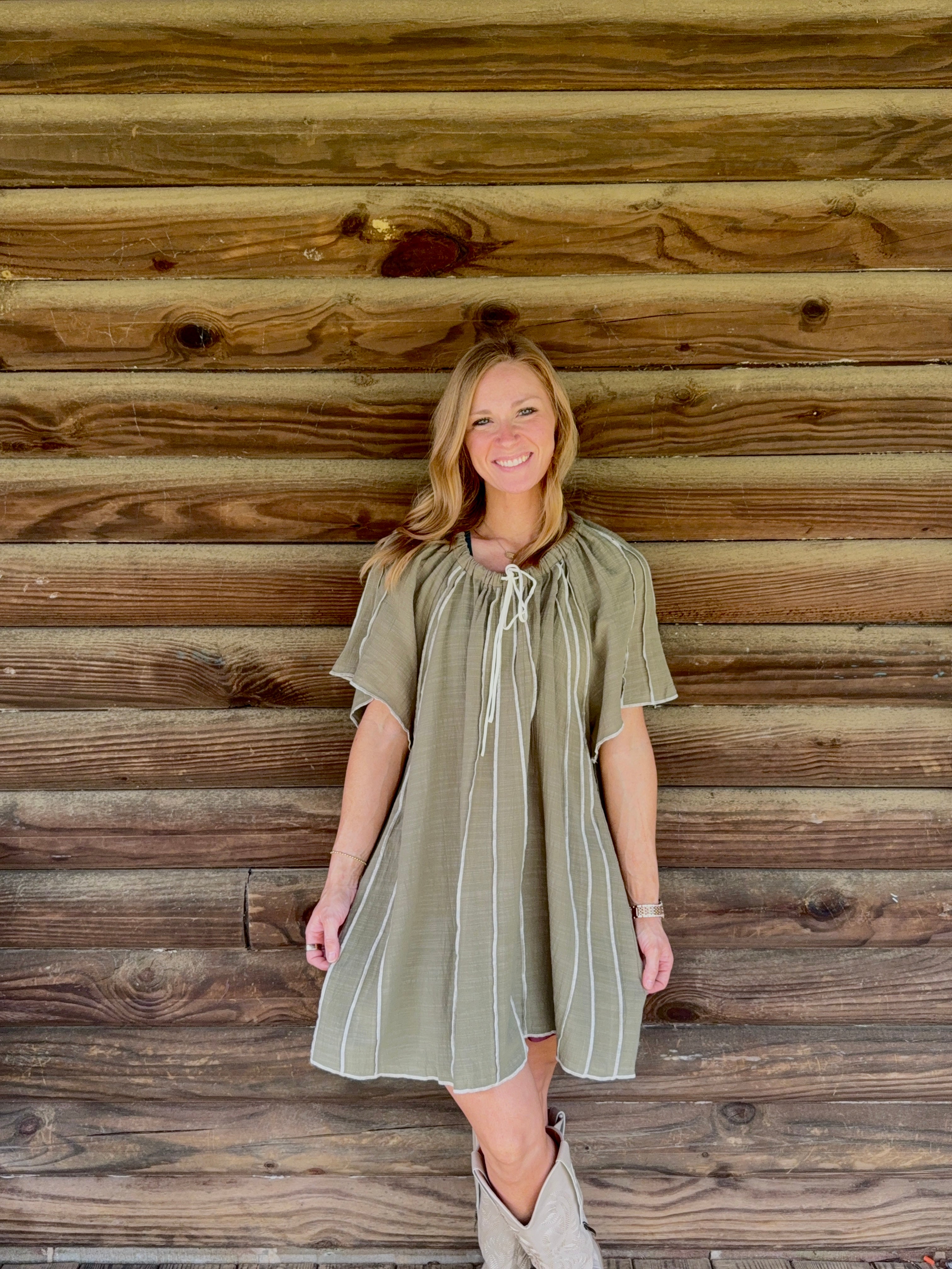 SADDLE CREEK DRESS *GREEN