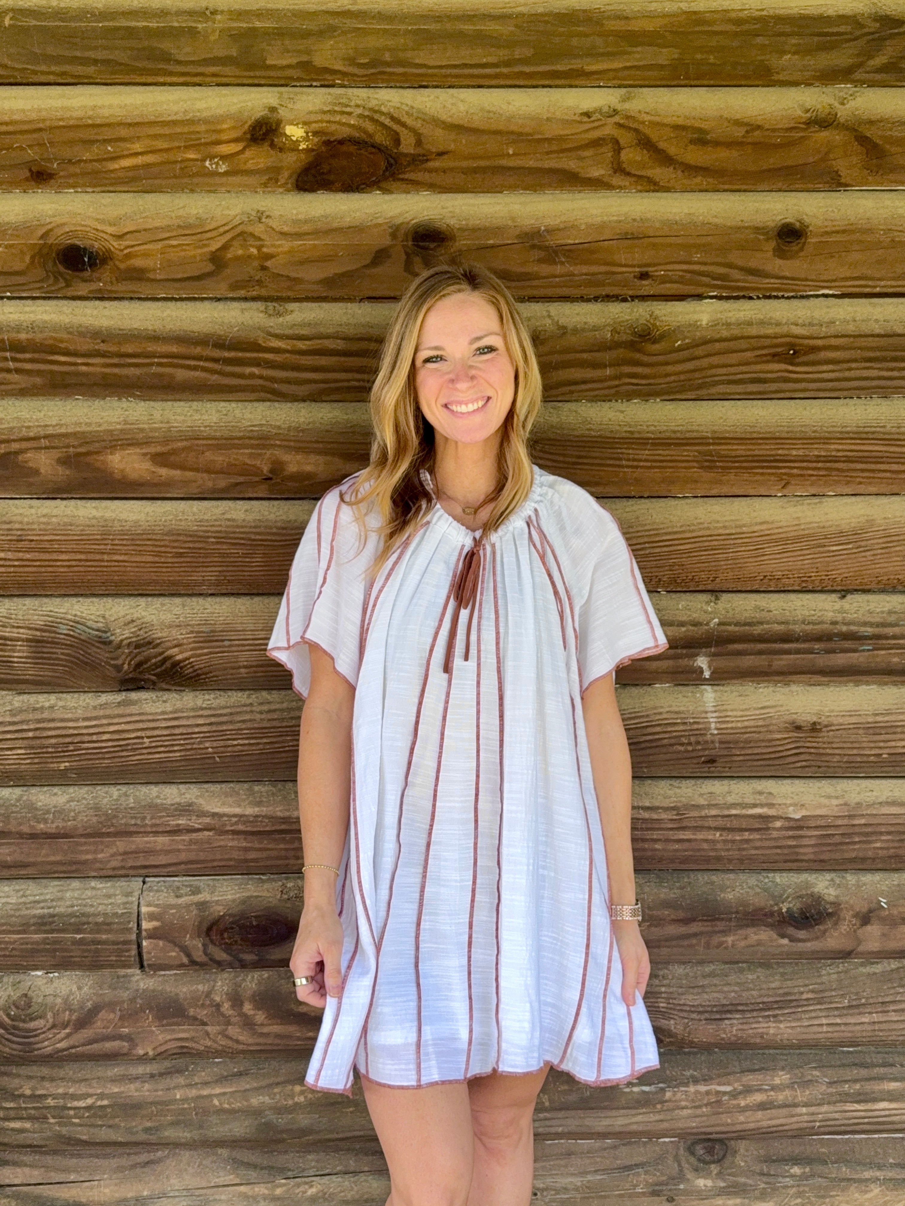 SADDLE CREEK DRESS *WHITE
